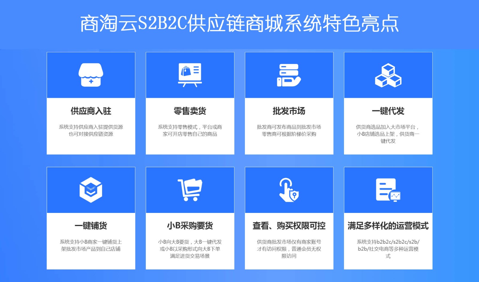 S2B2C模式实践！商淘云S2B2C系统让供应商、经销商、消费者三方共赢